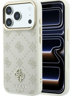 Guess Peony 4G Small Logo Magsafe Θήκη Beige (iPhone 18 Pro Max / 17 Pro Max)
