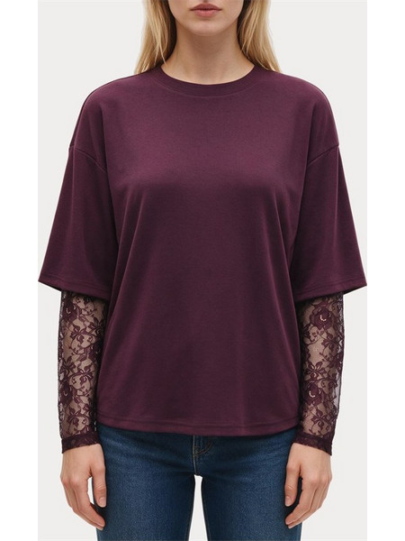 TOP ONLY ONLTAHLIA L/S LACE TOP JRS FIG ONLY