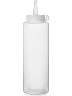 Φιάλη Σάλτσας Πλαστική Διάφανη 50x185 mm - Με Καπάκι 30.40341 Διάφανο Hendi