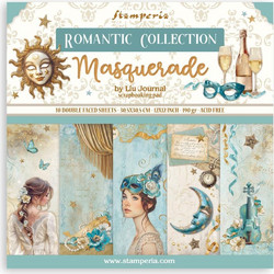 Stamperia 10 Χαρτιά Scrapbooking 30,5x30,5cm Διπλής Όψης Masquerade