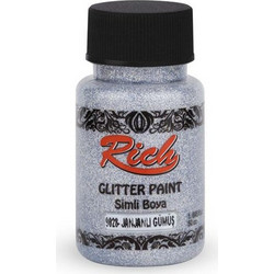 Rich 50ml Χρώμα Glitter Διαφανές 4464 Iridescent Silver