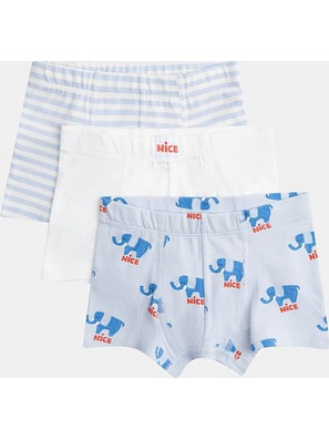 Παιδικό Σετ Εσωρούχων για Αγόρια Elephant Boxers ΜΠΛΕ