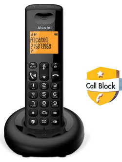 Alcatel E260 EWE Ασύρματο Τηλέφωνο με Ανοιχτή Ακρόαση Μαύρο