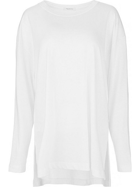 Philosophy Organic Jersey Oversized Long Top BL12073 Λευκό