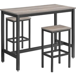 Vasagle Bar Table Set with 2 Stools (LBT015B02) (VASLBT015B02)