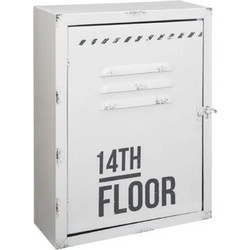 Μεταλλική Κλειδοθήκη Τοίχου 6 Θέσεων 23.5 x 9 x 30 cm Χρώματος Λευκό Atmosphera 141187-White