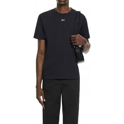 Off-White T-shirt Industrial Half Arrow κανονική γραμμή μαύρο βαμβακερό