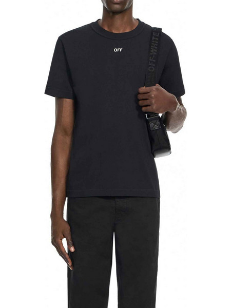 Off-White T-shirt Industrial Half Arrow κανονική γραμμή μαύρο βαμβακερό