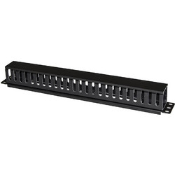 POWERTECH cable management NETW-0048 για rack 19"/1U, πλαστικό, μαύρο