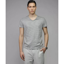 Devergo Ανδρικό Ριγέ T-Shirt 4039 - Light Grey