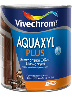 Vivechrom Aquaxyl Plus 505 Συντηρητικό Εμποτισμού Ξύλου Έτοιμο προς Χρήση Ματ Μαόνι 0.75lt