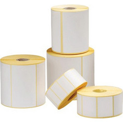Transfer Labels - Αυτοκόλλητες - 40 x 40 mm - Διπλές - 6.000 ετικέτες/ρολό (Φ40mm) PN15688
