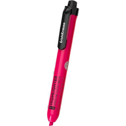 Μαρκαδόρος Υπογράμμισης Erichkrause Visioline RV-70 Clicky Neon Pink 65580