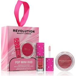 Revolution Pop Mini Duo Hydrating Lip Oil & Blush σετ δώρου 1 τμχ