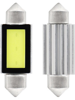 Amio - Λαμπάκια Πλαφονιέρας LED 39mm C5W C10W 12V 2.4W 5600K 3xCOB CANBUS για Ισχυρό Ομοιόμορφο Φωτισμό Εσωτερικού - Σετ 2 Τεμ. (01640/AM)