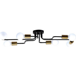 Home Lighting Miles Μοντέρνα Μεταλλική Πλαφονιέρα Οροφής με Ντουί E27 σε Μαύρο χρώμα 83cmΚωδικός: 77-8098