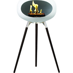 Le Feu Ground Wood Επιδαπέδιο Τζάκι Βιοαιθανόλης Εσωτερικού Χώρου White / Black