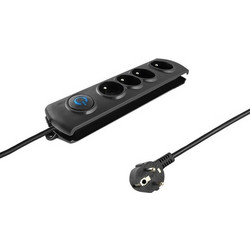 Qoltec 50104 surge protector 4 AC outlet(s) 230 V 1.5 m Black 50104