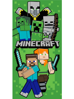 Minecraft Let's Survive Πετσέτα Μπάνιου & Θαλάσσης 100% Βαμβάκι 70x140 εκ