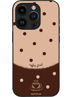 Sonique Delulu Polka Era Series Θήκη Coffee First (iPhone 14 Pro)