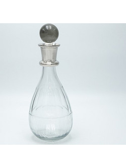 ΚΑΡΑΦΑ ΓΥΑΛΙΝΗ-ΜΕΤΑΛΛΙΚΗ ΑΣΗΜΙ 28x10.5cm Eurolamp 819-01271