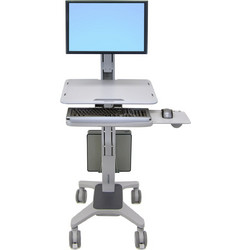 Ergotron WorkFit-C μονή μονάδα εργασίας Sit-Stand για μία LCD έως 27" VESA 75x75/100x100, έως 12,3 kg, ανύψωση έως 63 cm