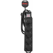 ELP12502 | ΠΟΛΥΠΡΙΖO 5Θ ΣΤΕΓΑΝΟ IP44 +ΚΑΠΑΚΙ+ΔΙΑΚ.+ΚΑΛ.1.4mt 3G1.5mm2 ΜΑΥΡΟ - Elvhx 28698