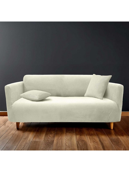 Ελαστικό Κάλυμμα Καναπε Gaufre Sacha Douceur d'interieur με μήκος 180-230cm - White 1612929
