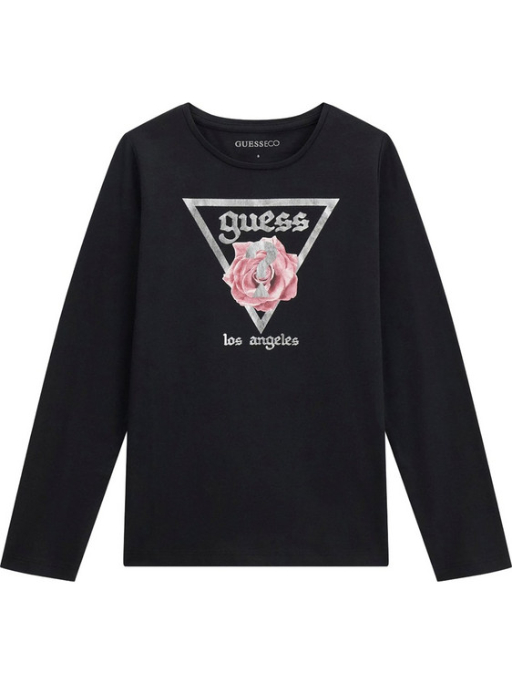 Guess Παιδικό T-Shirt Μακρυμάνικο Μαύρο J6YI33K3771-JBLK