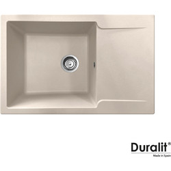 Duralit KN105 Ένθετος Νεροχύτης Γρανίτη Ματ 500 Beige Avena 86x50cm