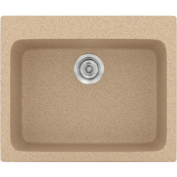 Sanitec Classic 331 Υποκαθήμενος Νεροχύτης Γρανίτη Ματ Granite Beige 60x50cm
