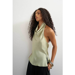 Topshop γυναικείο τοπ με halter λαιμόκοψη Deima - 31002172 Βεραμάν