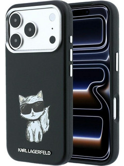 Karl Lagerfeld Leather Smooth Choupette Sketch MagSafe Θήκη για iPhone 18 Pro Max / 17 Pro Max Black (KLHMP18X6PWCIKDK)