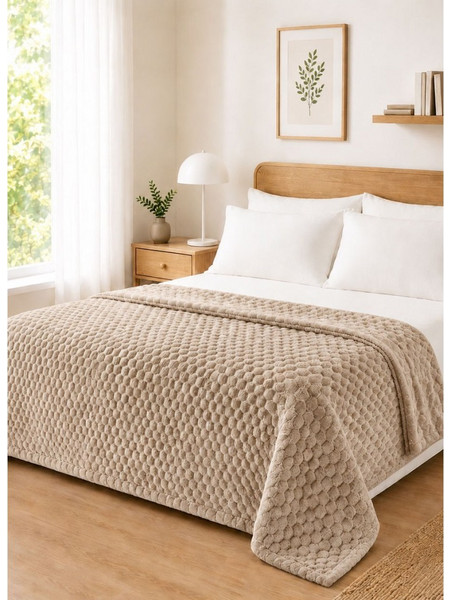 Κουβέρτα Fleece NESTIQ BEIGE-5210186103951