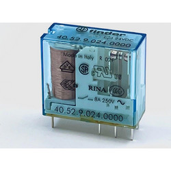 Ρελέ FINDER 24V DC 8A με 2 μεταγωγικές επαφές ηλεκτρομαγνητικό F40.52.9.024.0000 40.52