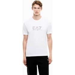 EA7 ανδρικό T-shirt με λογότυπο Regular Fit - 7M002095AF27714 Λευκό