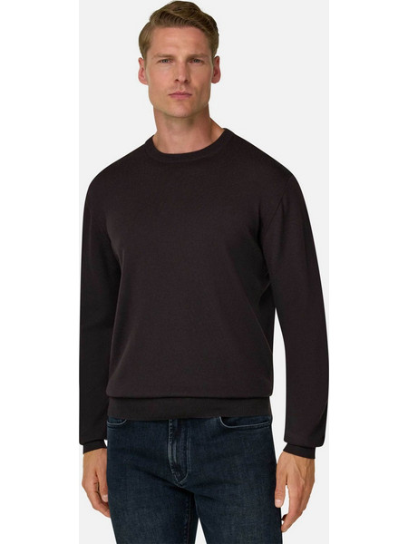 Boggi Milano Ανδρική Μπλούζα Polo Μακρυμάνικη Καφέ BO26A018603