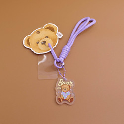 TEDDY ISLAND Series - Μπρελόκ Ακρυλικό - Μωβ