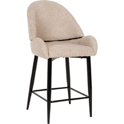 (Σετ 2 τεμαχίων) ΣΚΑΜΠΟ ΜΕΣΑΙΟΥ ΥΨΟΥΣ SARKY HM8586.02 ΥΦΑΣΜΑ ΜΠΟΥΚΛΕ ΕΚΡΟΥ-ΜΑΥΡΑ ΜΕΤΑΛ. ΠΟΔΙΑ 55x62x105Yεκ