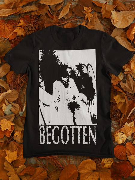 Begotten T-Shirt, Gildan, Μαύρη Μπλούζα με λευκή εκτύπωση μεταξοτυπίας