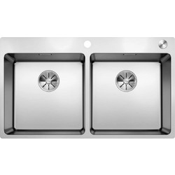 Blanco Andano 400/400-IF/A Ένθετος Νεροχύτης Inox Σατινέ 86.5x50cm