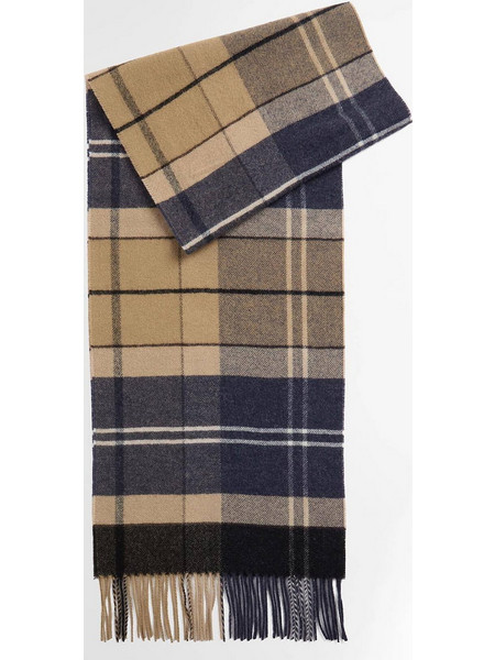 Ανδρικό Μάλλινο Κασκόλ Καρό Μπεζ/Μπλε Barbour USC0322TN39