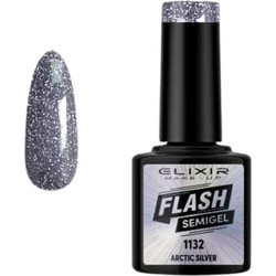 Elixir 1132 Arctic Silver Glitter Ημιμόνιμο Βερνίκι Νυχιών 8ml
