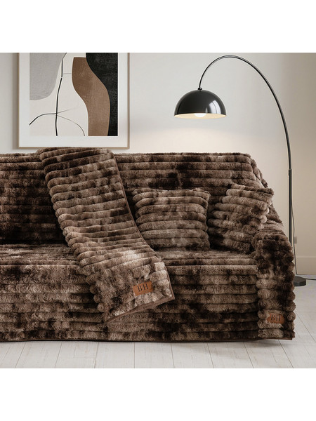 Beauty Home Ριχτάρι Διθέσιο Fur Tie Dye Art 8680 180x250 Καφέ