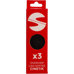 Softee Overgrip - Padel Smooth συσκευασία των 3 τμχ. Μαύρο