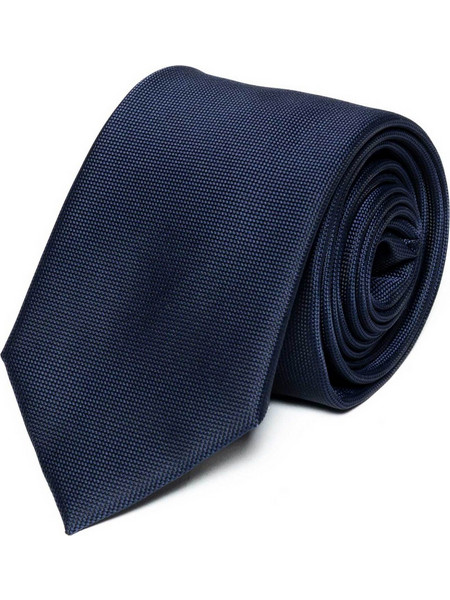 The Bostonians ανδρική γραβάτα με μικροσχέδιο Dobby - TIE34401 Μπλε Σκούρο