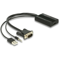DeLock Μετατροπέας HDMI female σε 3.5mm / USB-A / VGA male 1τμχ 64172