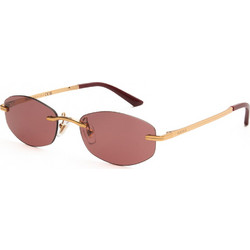 Versace VE2308D 152369 Γυναικεία Γυαλιά Ηλίου Πολυγωνικά Μεταλλικά Χρυσά με Καφέ Φακό
