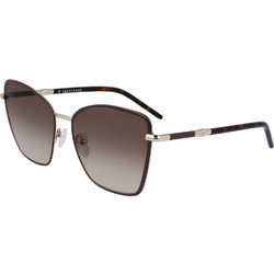 Longchamp LO167S 209 Γυναικεία Γυαλιά Ηλίου Πεταλούδα Μεταλλικά Μαύρα με Καφέ Polarized Φακό