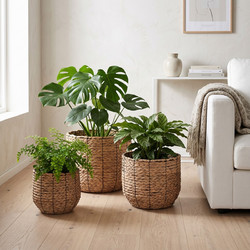 ΨΆΘΙΝΑ & ΥΦΑΣΜΆΤΙΝΑ ΚΑΛΆΘΙΑ STORAGE BASKET SET RATTAN 3T NB1300160